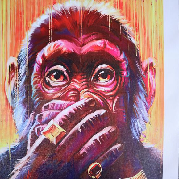 Three Wise Monkeys Inktuitive Canvas Prints Hear No, Speak No, See No Evil - Picture 3 of 10